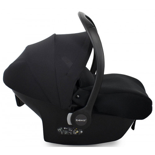 Детская коляска Bexa Ideal Eco 3 в 1 с автокреслом Avionaut Cosmo IE06 черный+т.серая кожа