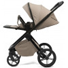 Детская коляска Peppy Monaco Plus 3 в 1 с автокреслом Welldon Crown 2 Beige Sandstone (песочный), рама черная