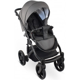 Детская коляска Bexa Ideal Eco 3 в 1 с автокреслом Avionaut Cosmo IE06 черный+т.серая кожа