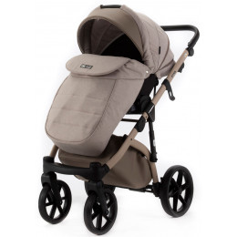 Детская коляска Adamex Nola Natura 3 в 1 N-4-CAPPUCCINO (СВ.БЕЖ + Т.БЕЖ.КОЖА)