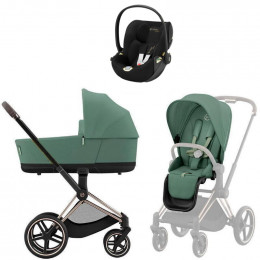 Коляска Cybex Priam IV Rosegold complete Cloud T Jeremy Scott Wings 3 в 1 Leaf Green