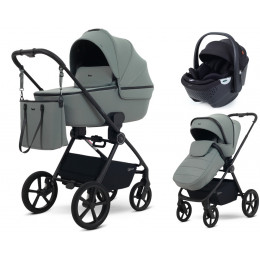 Детская коляска Rant Teo Soft 3 в 1 с автокреслом Aster Zero Black Olive