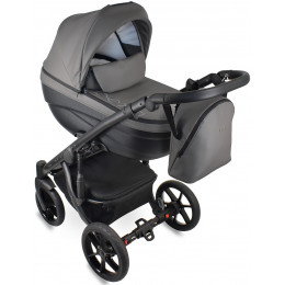 Детская коляска Bexa Ideal Eco 3 в 1 с автокреслом Avionaut Cosmo IE06 черный+т.серая кожа