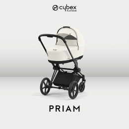 Коляска 3 в 1 Cybex Priam IV Matt Black complete и автокресло Aton S2 i-Size Ocean Blue Off White