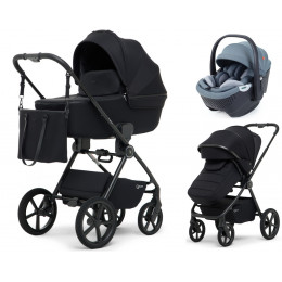 Детская коляска Rant Teo Soft 3 в 1 с автокреслом Aster Zero Graphite Black