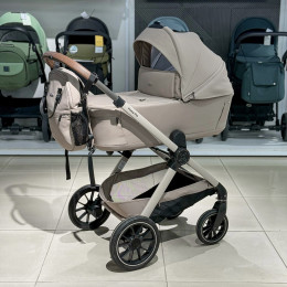 Коляска Agex Prima Pro 3 в 1 с автокреслом i-Safe Grey APP232 Beige (Бежевый)