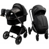 Детская коляска AmaroBaby Genius 3 в 1 с автокреслом Rant Miro Beige черный