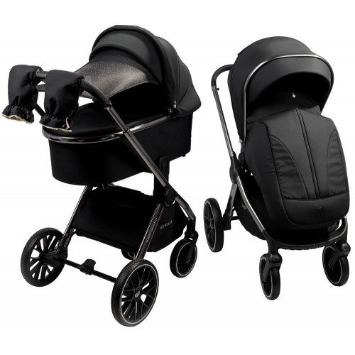 Детская коляска AmaroBaby Genius 3 в 1 с автокреслом Rant Miro Beige черный