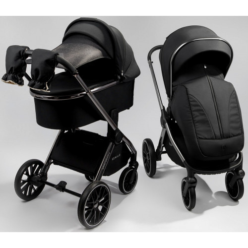 Детская коляска AmaroBaby Genius 3 в 1 с автокреслом Rant Miro Beige черный