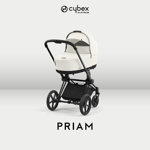 Коляска 3 в 1 Cybex Priam IV Matt Black complete и автокресло Aton B2 i-Size Dynamic Red Off White