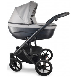Детская коляска Bexa Ideal Eco 3 в 1 с автокреслом Avionaut Cosmo IE05 черный+св.серая кожа