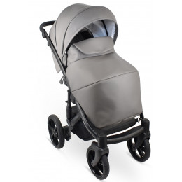 Детская коляска Bexa Ideal Eco 3 в 1 с автокреслом Avionaut Cosmo IE05 черный+св.серая кожа
