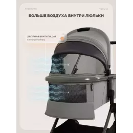 Коляска 3 в 1 Mowbaby Amber PRO Grey
