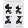 Коляска 3 в 1 Mowbaby Zoom Gold 2025 black