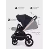 Коляска 3 в 1 Mowbaby Zoom Gold 2025 black