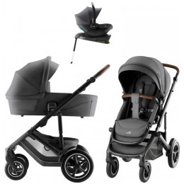Коляска 4 в 1 Britax Roemer Smile 5Z Style и автокресло Baby-Safe Core Midnight Grey2 + база Baby-Safe Core Mineral Grey