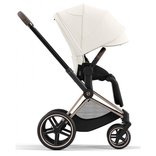 Коляска Cybex Priam IV Rosegold complete Aton S2 Moon Black Base One 4 в 1 Off White