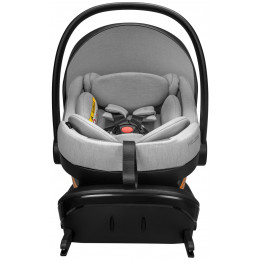 Детская коляска Peppy Soho 4 в 1 с автокреслом Welldon Crown 2 Grey и базой Brown (коричневый), рама серо-бежевый