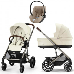 Коляска Cybex Balios S Lux TPE complete Cloud T Cozy Beige Plus Base T 4 в 1 Seashell Beige с дождевиками