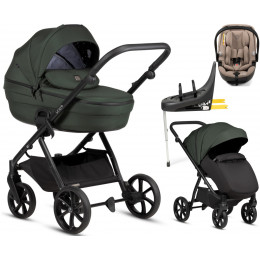 Детская коляска Tutis Uno 6 Plus Essential collection 4 в 1 с автокреслом Beno Beige и базой 1602144 Pistaccio с сумкой