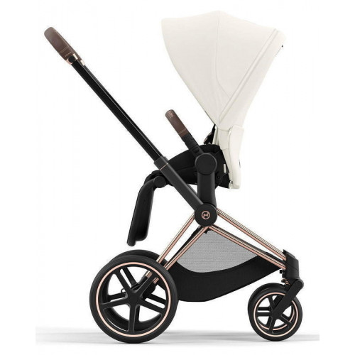 Коляска Cybex Priam IV Rosegold complete Aton S2 Moon Black Base One 4 в 1 Off White