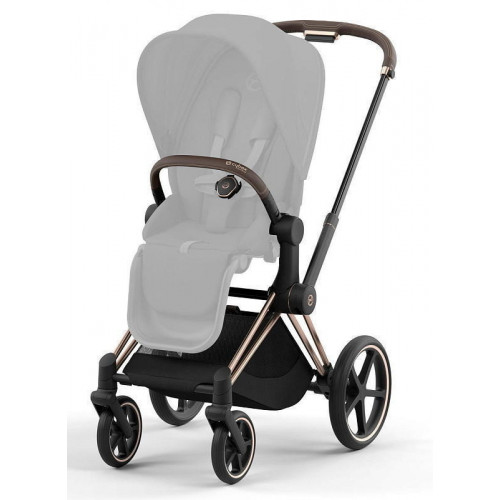 Коляска Cybex Priam IV Rosegold complete Aton S2 Moon Black Base One 4 в 1 Off White