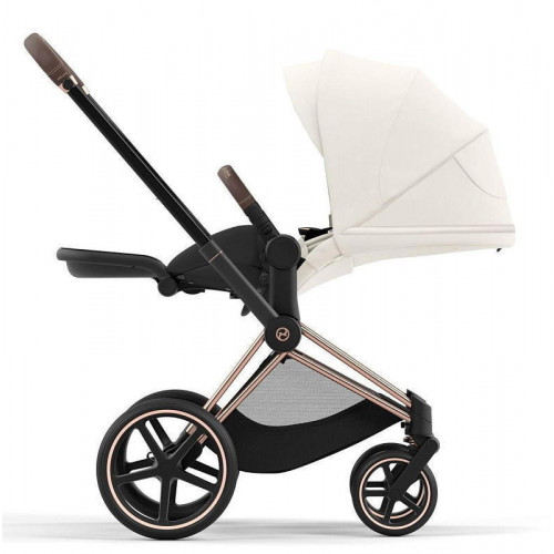 Коляска Cybex Priam IV Rosegold complete Aton S2 Moon Black Base One 4 в 1 Off White