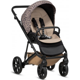 Детская коляска Tutis Viva 6 Plus Wild Elegance 4 в 1 с автокреслом Beno Beige и базой Savannah Brown