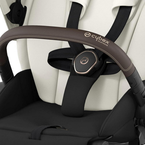 Коляска Cybex Priam IV Rosegold complete Aton S2 Moon Black Base One 4 в 1 Off White