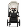 Коляска Cybex Priam IV Rosegold complete Aton S2 Moon Black Base One 4 в 1 Off White