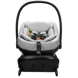 Детская коляска Peppy Soho 4 в 1 с автокреслом Welldon Crown 2 Grey и базой Brown (коричневый), рама серо-бежевый
