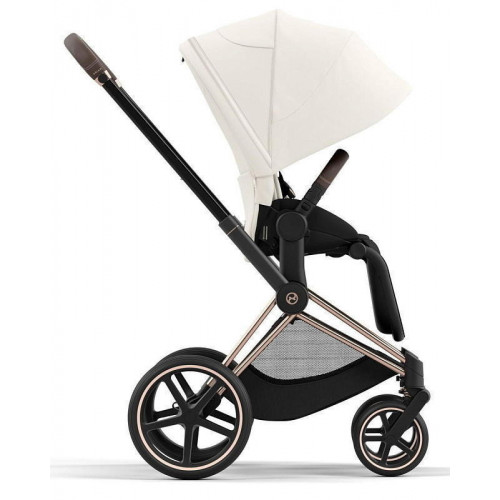 Коляска Cybex Priam IV Rosegold complete Aton S2 Moon Black Base One 4 в 1 Off White