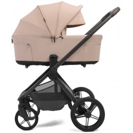 Детская коляска Peppy Soho 4 в 1 с автокреслом Verona Brown и базой Rose (пыльная роза), рама серо-бежевый