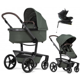 Детская коляска 4 в 1 Joolz Day 5 и автокресло Baby-Safe Core Space Black и база Baby-Safe Core Forest Green