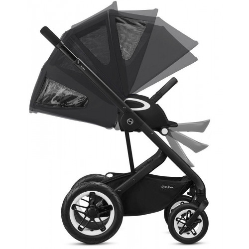 Коляска Cybex Talos S Lux BLK complete Aton S2 Hibiscus Red Base One 4 в 1 Moon Black с дождевиками