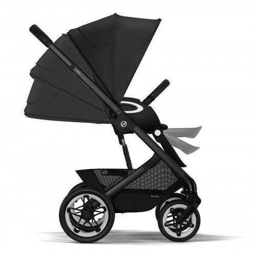 Коляска Cybex Talos S Lux BLK complete Aton S2 Hibiscus Red Base One 4 в 1 Moon Black с дождевиками