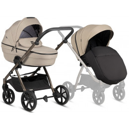 Детская коляска Tutis Uno 6 Plus Essential collection 4 в 1 с автокреслом Beno Beige и базой 1602146 Nougat с сумкой