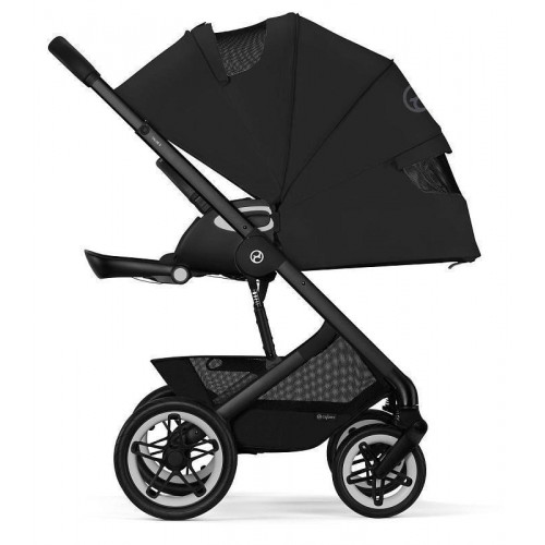 Коляска Cybex Talos S Lux BLK complete Aton S2 Hibiscus Red Base One 4 в 1 Moon Black с дождевиками