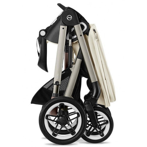 Коляска Cybex Talos S Lux TPE complete Cloud G Stone Grey Plus Base G 4 в 1 Seashell Beige с дождевиками