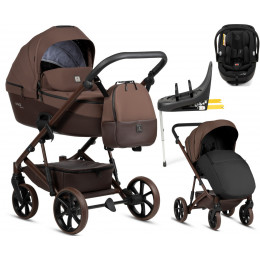 Детская коляска Tutis Viva 6 Plus Essential 4 в 1 с автокреслом Beno Black и базой 1612067 Espresso