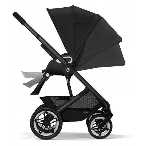 Коляска Cybex Talos S Lux BLK complete Aton S2 Hibiscus Red Base One 4 в 1 Moon Black с дождевиками