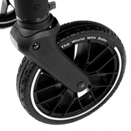 Детская коляска Pituso Mayla Plus 4 в 1 с автокреслом Baesa Black и базой Black/Graphite