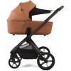 Детская коляска Peppy Monaco Thermo 4 в 1 с автокреслом Verona Beige и базой Biscuit (бисквит), рама серо-коричневая