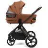 Детская коляска Peppy Monaco Thermo 4 в 1 с автокреслом Verona Beige и базой Biscuit (бисквит), рама серо-коричневая