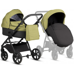 Детская коляска Tutis Leo 3 Plus 4 в 1 с автокреслом Elo Lux EduSky Black и базой 1582302 Green