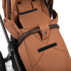 Детская коляска Peppy Monaco Thermo 4 в 1 с автокреслом Verona Beige и базой Biscuit (бисквит), рама серо-коричневая