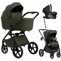 Коляска 4 в 1 Sweet Baby SBL Elegante Therma Colore + автокресло Elegante Plus с базой i-Size ISOFIX DK780 Green