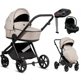 Детская коляска Tutis Mio 3 Plus Essential New 4 в 1 с автокреслом Elo Lux EduSky Black и базой 1622611 Moon Rock