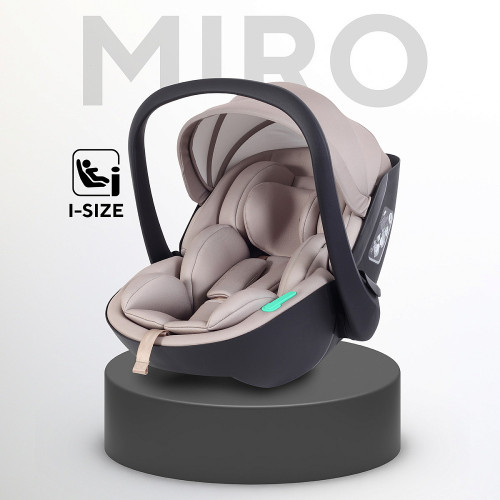 Детская коляска AmaroBaby Motus Premium Ecco Exclusive 4 в 1 с автокреслом Rant Miro Beige и базой черный