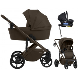 Коляска 4 в 1 Sweet Baby SBL Dolce + автокресло Elegante Plus с базой i-Size ISOFIX DK780 Dark Beige